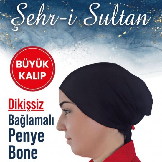 Büyük Kalıp Dikişsiz Likralı Bağlamalı Bone (10lı Paket)
