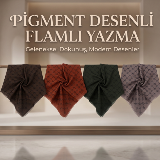 Pigment Desenli Flamlı Yazma