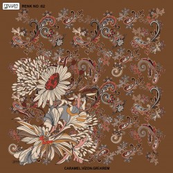 (5'li Paket) Efsane Desen Reyyan İpek 100 Cm Desenli Oyalık Yazma REYYAN-62