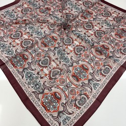 Eyfel Otantik Desen 120*120 Büyük Boy Pamuklu Eşarp  (12'li Paket)