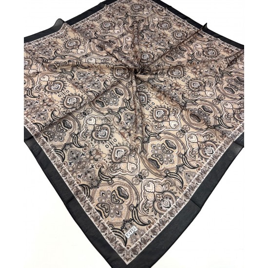 Eyfel Otantik Desen 120*120 Büyük Boy Pamuklu Eşarp  (12'li Paket)