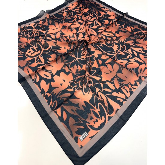Eyfel Lotus Desen 120*120 Büyük Boy Pamuklu Eşarp (12'li Paket)