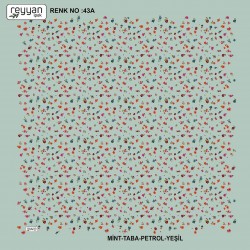 (5'li Paket) Çıtır Çicekli Reyyan İpek 100 Cm Desenli Oyalık Yazma REYYAN-43A