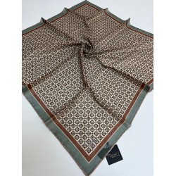 Lopres's Monogram Desen Kenarı El Dikişli Soft Pamuklu Eşarp