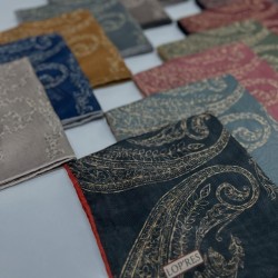 Lopres's Şal Desenli Kenarı El Dikişli Soft Pamuklu Eşarp