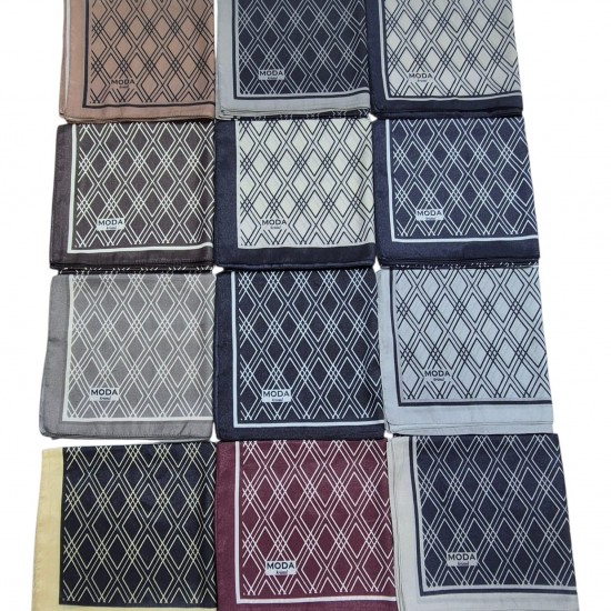 Moda Trend Spor Desen Kristal Eşarp (12'li Paket)