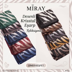 Miray Desenli Kristal Eşarp (10'li Paket)