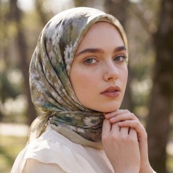 Mismara Efsane Desen Organik Bambu Kraş Eşarp