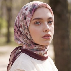 Mismara Efsane Desen Organik Bambu Kraş Eşarp