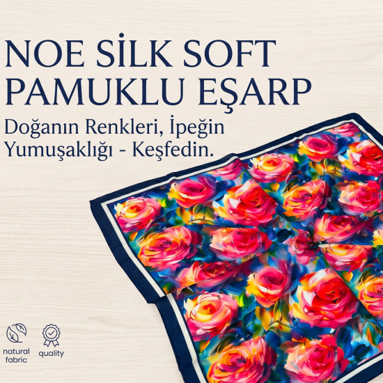 Noe Silk Soft Pamuklu Eşarp