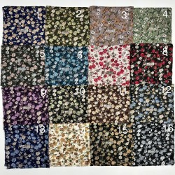 Nurbella Çıtır Çiçekli Desen Çekme Koton Yazma (16'lİ Paket)