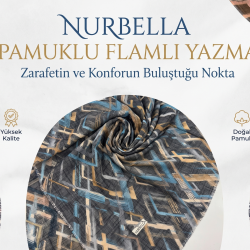 Nurbella Zigzag Desen Flamlı Yazma