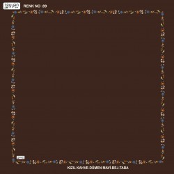 (5'li Paket) Ortası Boş Kenarı Çicekli Reyyan İpek Efsane Desen 100 Cm Desenli Oyalık Yazma REYYAN-89