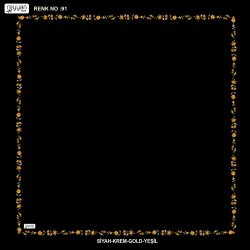 (5'li Paket) Ortası Boş Kenarı Çicekli Reyyan İpek Efsane Desen 100 Cm Desenli Oyalık Yazma REYYAN-91
