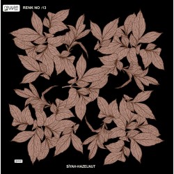 (5'li Paket) Yaprak Desen Reyyan İpek 100 Cm Desenli Oyalık Yazma REYYAN-13