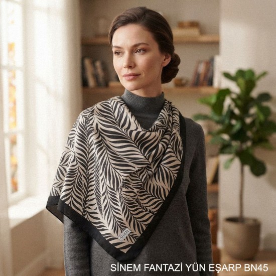 Sinem Sarmaşık Desen Kışlık Fantezi Yün Eşarp (12'li Mix Paket)