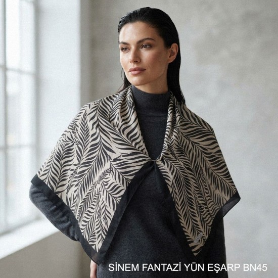 Sinem Sarmaşık Desen Kışlık Fantezi Yün Eşarp (12'li Mix Paket)