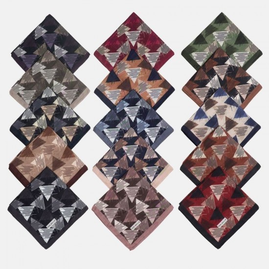 Sinem Geometrik Desen Dikişli Yazma (15'li Paket)